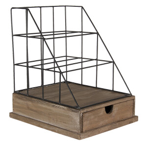 Raft lemn fier maro 26x32x36 cm