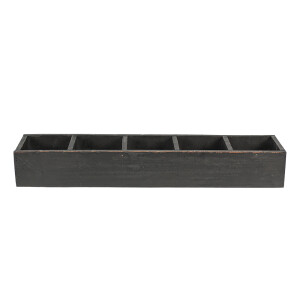 Set 2 cutii depozitare lemn negru antichizat 54x12x7 cm