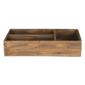 Set 2 cutii depozitare lemn maro 43x22x9 cm