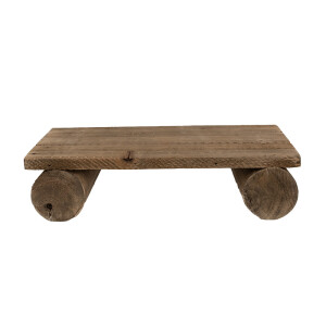 Set 2 suporturi ghivece flori lemn maro 25x12x8 cm