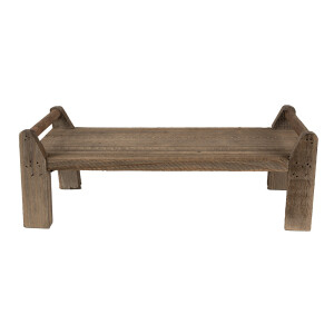 Suport ghiveci flori lemn maro 40x17x14 cm
