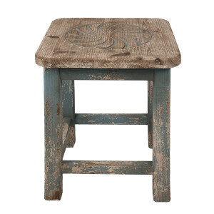 Suport ghiveci flori lemn maro albastru 40x40x46 cm