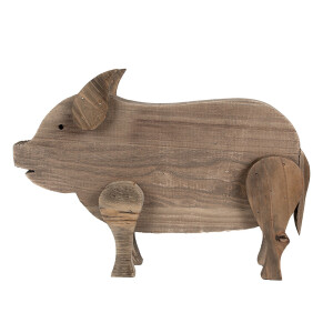 Figurina Porcusor lemn maro 42x9x28 cm