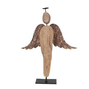 Figurina Inger lemn metal 17x5x21 cm