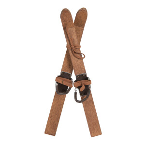 Schiuri decorative lemn maro 11x4x28 cm