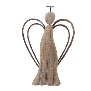 Inger lemn metal maro 12x3x18 cm