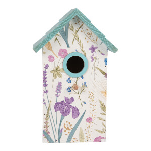 Casuta Pasari lemn multicolor Summer 15x10x22 cm