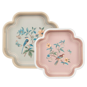 Set 2 tavi decorative lemn (2) 30x30x5 / 24x24x5 cm