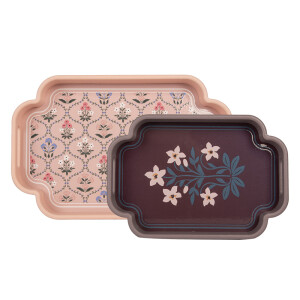 Set 2 tavi decorative lemn multicolor (2) 46x30x5 / 35x24x5 cm