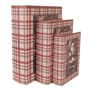 Set 3 cutii tip Carte Craciun 27x22x7 / 22x17x6 / 18x13x4 cm