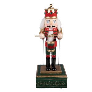 Figurina muzicala Spargatorul de Nuci  lemn multicolor 12x9x30 cm