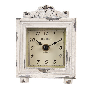 Ceas masa lemn vintage 10x6x14 cm