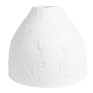 Abajur veioza portelan alb Fluturasi 15x12 cm