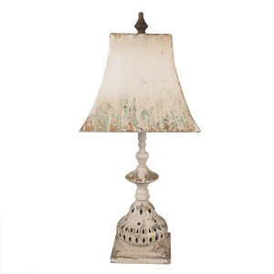 Veioza metal bej vintage 29x67 cm, E27