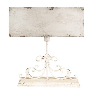 Veioza lemn metal bej vintage 50x20x56 cm, E27