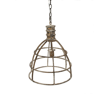 Lustra metal negru bej 39x47 cm, E27