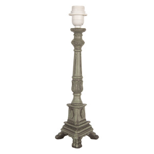 Baza veioza lemn verde 14x14x42 cm, E27