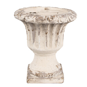 Ghiveci flori ceramica bej 18x20 cm
