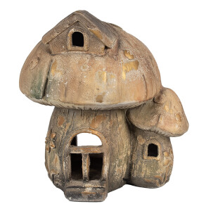 Figurina Ciupercute ceramica maro 34x29x35 cm
