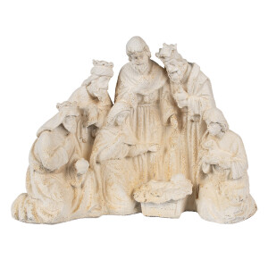 Figurina Nasterea Domnului ceramica bej 42x19x32 cm