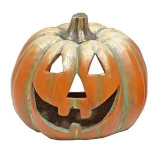 Dovleac decorativ ceramica portocalie 36x33x32 cm