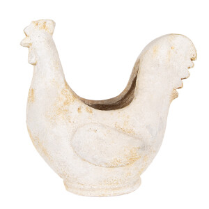 Ghiveci flori ceramica bej Gaina 36x18x35 cm