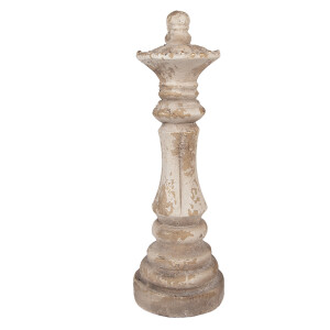 Decoratiune Piesa Sah ceramica bej Ø 13x40 cm