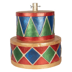 Suport brad Craciun ceramica multicolora Ø 40x46 cm