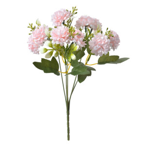 Buchet flori artificiale roz verzi 15x10x31 cm