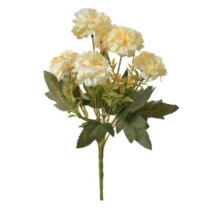 Buchet flori artificiale verzi galbene 15x10x30 cm