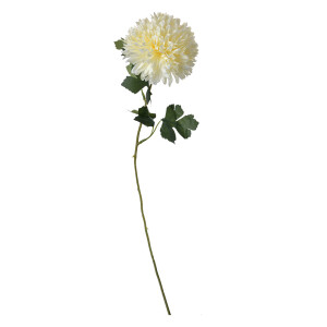 Set 12 Crizanteme artificiale albe verzi 10x10x54 cm