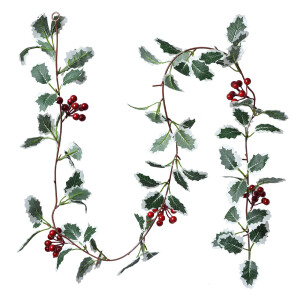 Set 2 ghirlande Ilex artificial 170 cm
