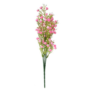 Buchet plante artificiale verzi roz 10x3x33 cm