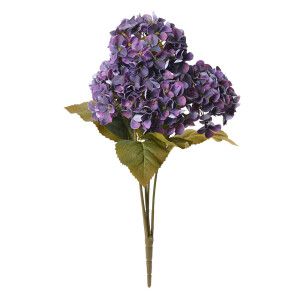 Buchet Hortensii artificiale mov verzi 18x16x44 cm