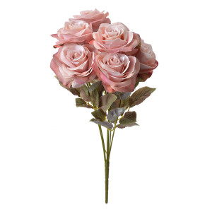 Buchet Trandafiri artificiali roz verzi 16x16x47 cm