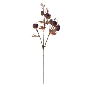 Trandafiri artificiali rosii maro 16x9x73 cm