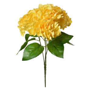 Hortensie artificiala galbena verde 23x23x45 cm