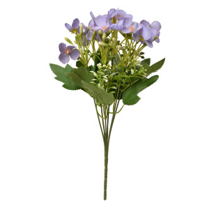 Buchet flori artificiale violet verzi 15x15x30 cm