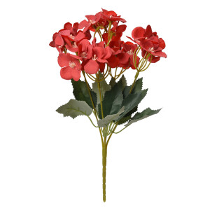 Buchet flori artificiale rosii verzi 16x12x30 cm