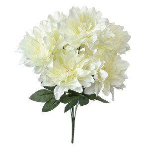 Buchet flori artificiale albe verzi 20x20x49 cm