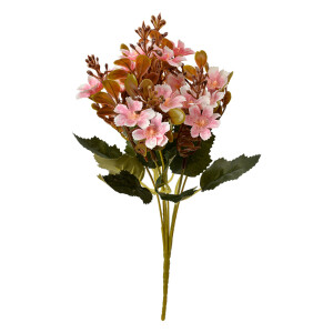 Buchet flori artificiale roz verzi 10x10x33 cm