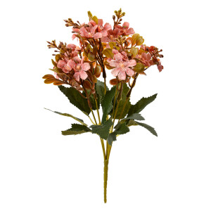 Buchet flori artificiale violet verzi 10x10x33 cm