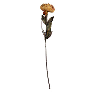Floare artificiala verde portocalie 10x10x65 cm