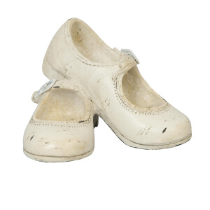 Decoratiune Pantofi polirasina bej vintage 12x10x8 cm