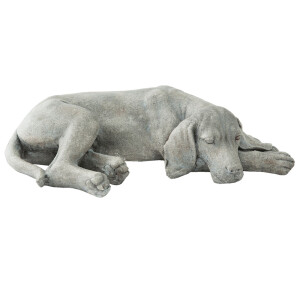 Figurina Catelus polirasina gri 58x35x15 cm