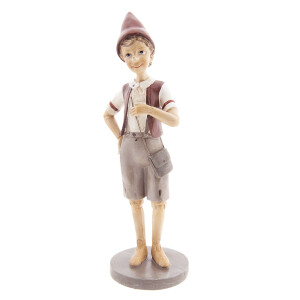 Figurina Pinochio polirasina multicolora 11x9x30 cm