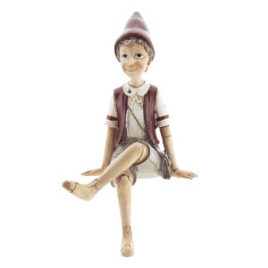Figurina Pinochio polirasina multicolora 13x12x23 cm