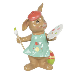 Figurina Iepuras Paste polirasina multicolora 16x10x21 cm