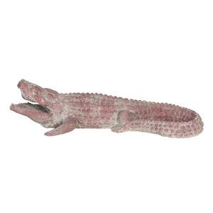 Figurina polirasina rosie Crocodil 46x21x12 cm