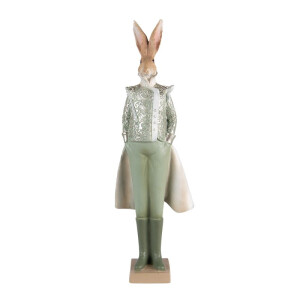 Figurina Iepuras Paste Boy din polirasina verde 14x10x44 cm